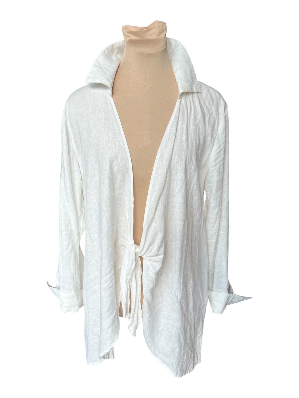 NWT House of Harlow 1960 White Linen Blend Cover Up Top Dress Size M